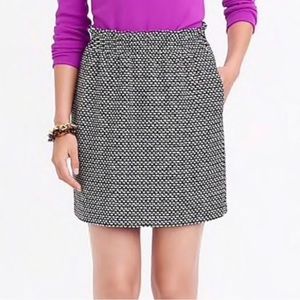 J Crew Cotton Blend Skirt black/white 4